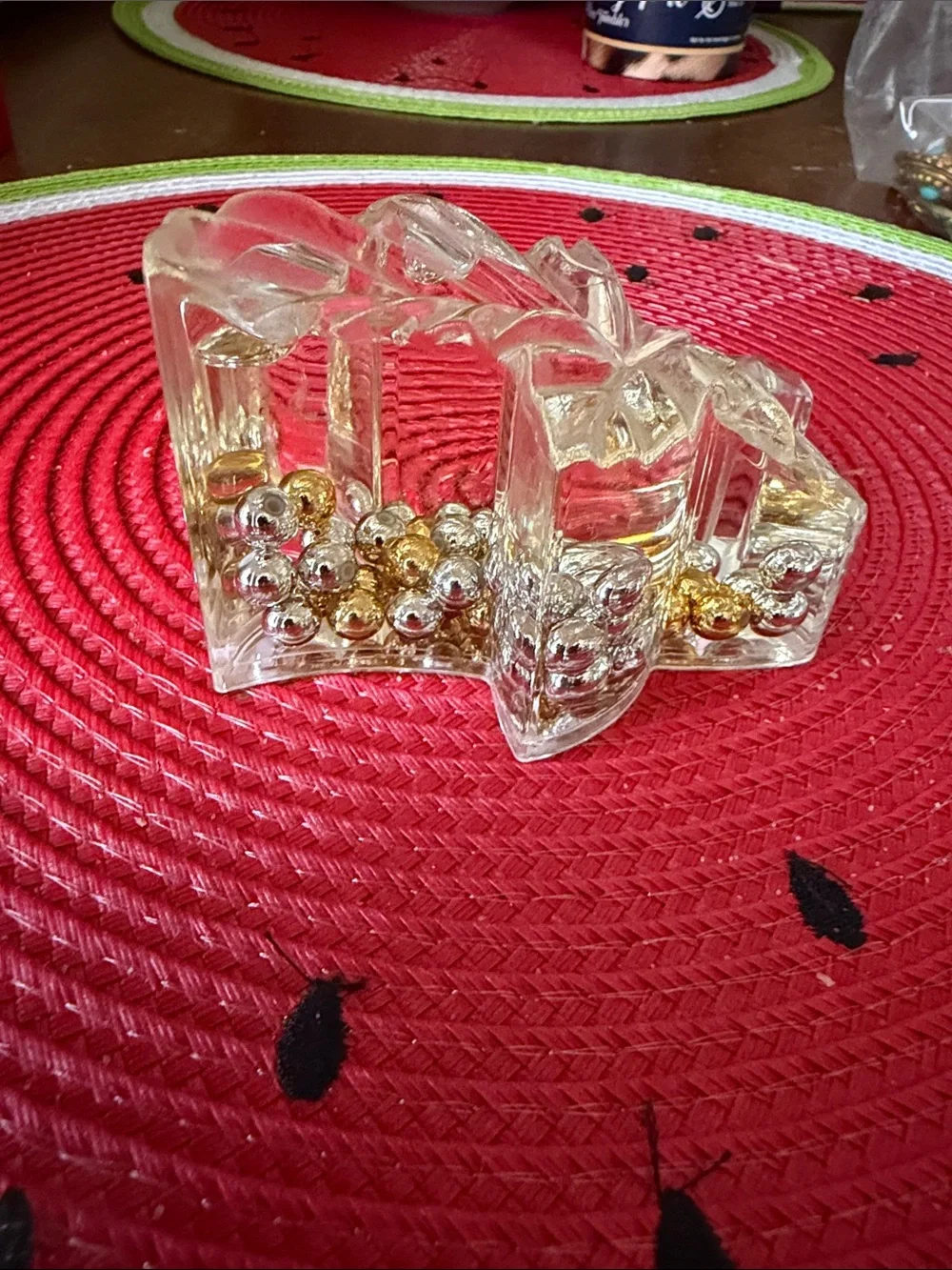 Vintage lucite leaf